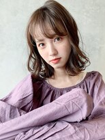 アイティー バイ アルバム 中野店(IT by ALBUM)&nbsp;フェミニンボブ_ハイライトカラーセミウェットウェーブ_47593