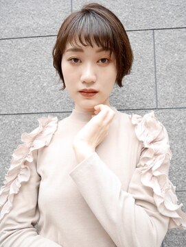 シュシュ(shushu) かわいい前髪外ハネショート【有海一生】/シースルー/髪質改善