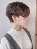 【morio 原宿】ニュアンスパーマ　前髪なし　前下がりショート