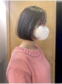 パツっとボブ × 地毛風グレージュ