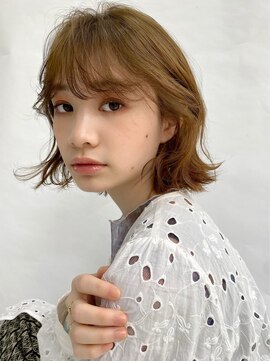 ピークアブー アヴェダ ギンザシックス(PEEK-A-BOO AVEDA GINZASIX) フレンチボブ　ゆるふわボブ　透明感カラー　ベージュカラー