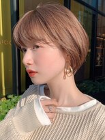 ノイカーム(noi Calm) 顔周りレイヤーカットくびれヘアミルクティーベージュカラー