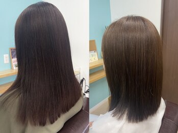 ブリラ(BRILA)の写真/髪質改善トリートメントで髪の状態を整え、手触りも◎毛先まで潤い、指通りの良いシルエットに♪