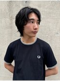 ◎メンズボブウルフメンズミディアムメンズロングワックスなし
