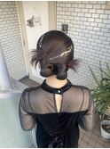 参列ヘア　タイトアレンジ　カチモリヘア