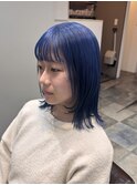 ブルー/トリプルカラー/色落ち/透明感カラー/韓国カラー