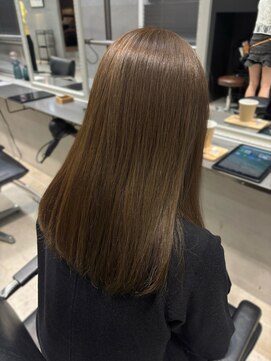 テトヘアー(teto hair) オリーブベージュブリーチなし透明感カラー