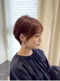 Aoヘアスタイル くびれショート×モーヴピンク