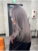 ラベンダーグレーダブルカラーケアブリーチハイトーンレイヤー