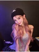イメチェン/ホワイトブロンド/外ハネボブ/美髪/ワイドバング