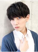 刈り上げないナチュラルマッシュ　ツーブロック　ショートネープ