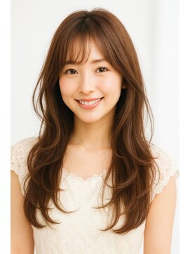 ノラ ヘアーサロン(NORA HAIR SALON) ナチュラル小顔前髪あり後れ毛サイドバング結べるボブくびれヘア