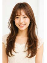 ノラ ヘアーサロン(NORA HAIR SALON) ナチュラル小顔前髪あり後れ毛サイドバング結べるボブくびれヘア
