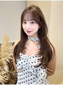 暗めカラー/韓国レイヤー/マロンベージュ/くすみベージュ/池袋