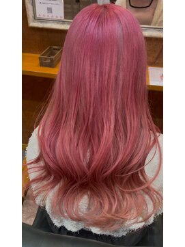 ロングレイヤーブリーチカラーピンクカラー