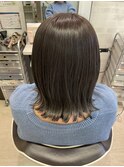 オリーブグレージュ、ハイライトカラー、白髪ぼかし