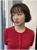 ボブパーマ/ニュアンスパーマ/くせ毛風パーマ/切りっぱなしボブ