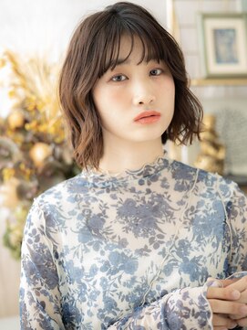 カバーヘア ブリス 志木南口駅前店(COVER HAIR bliss) アッシュオリーブ前下がりボブウェットヘアc8志木20代30代40代