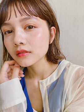 フィルムス 銀座(FILMS) レイヤーカット/デザインカラー/ウェットヘア/オリーブベージュ