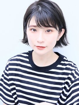 ドロップ(drop) ダークブルー外ハネAラインボブ〔表参道/青山/drop〕