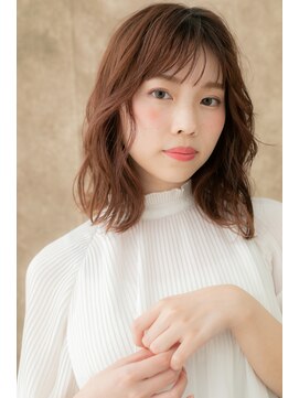 カバーヘア ブリス 大宮西口(COVER HAIR bliss) シースルー前髪くせ毛風外ハネ小顔くびれ鎖骨ミディアムZ大宮