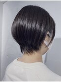 大人かわいい20代30代40代黒髪ショート/丸みショート