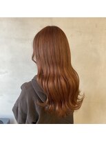 リジー(Litzy)&nbsp;ブリーチあり！オレンジブラウンカラー【三國麗奈】