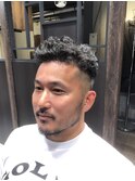 ビジネスフォーマルパーマオールバックショート