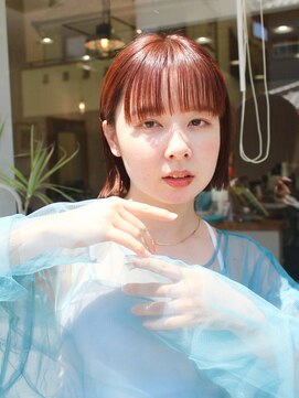 デイ(DAY.) ワイドバング　タイトボブ　オレンジベージュ