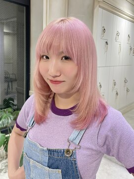 アソビ 表参道(ASOBI) 前髪/マチルダボブ/ピンクベージュ/インナーグレージュ/表参道