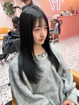 ボタン シブヤ(VOTAN SHIBUYA) 韓国ヘア/顔まわりレイヤーカット/顔まわりカット/前髪あり