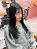 ボタン シブヤ(VOTAN SHIBUYA) 韓国ヘア/顔まわりレイヤーカット/顔まわりカット/前髪あり