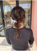 編みおろしヘアアレンジ