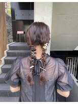 ツイン編みおろし/結婚式ヘア/ヘアアレンジ