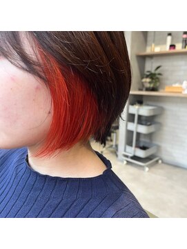 ビス ヘア アンド ビューティー 西新井店(Vis Hair&Beauty) 20代30代40代イヤリングカラー耳掛け肩ラインストレート小顔