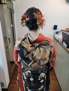 かぐや姫 エルモード フェレ美容室 行徳店 可愛い成人式スタイル