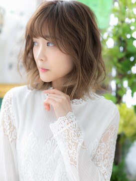 カバーヘア ブリス 川口(COVER HAIR bliss) 大人ハイライト外国人風外ハネミディアムc5川口20代30代40代