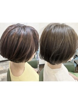 高明度・高発色【アジアンカラーフェス】ブリーチなしで傷まない仕上がりに満足感◎【Cut+Color+Tr\8000】