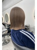 切りっぱなしボブ/ミルクティーベージュ