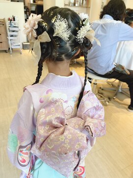 ヘアーリゾートラシックアールプラス(hair resort lachiq R+) 七五三《7歳》着付&ヘアアレンジ
