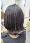 ボブ×顔周りレイヤー