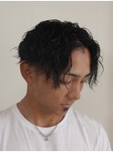 一宮メンズ濡れ感ツイスパマッシュパーマセンターパート
