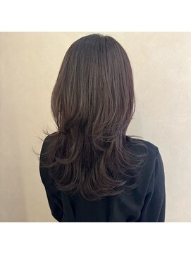 アンドワン 自由が丘(＆ONE) 【&ONE 自由が丘】ミディアムウルフ×ラベンダーグレージュ