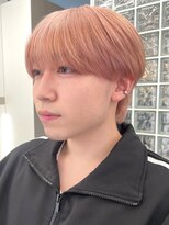 サンクマーケット 渋谷(cinq MARKET) メンズマッシュとも相性の良いミルクティーコーラルカラー