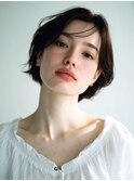 くびレイヤーエモージュグレージュカラーくびれショート【立川】