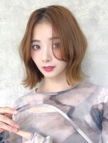 ラフィス ヘアー ピーチ 岡山店(La fith hair peach) 【La fith】くびれボブ×カーテンバング×アイスベージュ