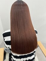 モモ(momo) レイヤーカットボブ_エアリーロングピンクブラウン