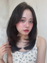 アフロート ルヴア(AFLOAT RUVUA)&nbsp;彩*上品セミディのレイヤーカットはお任せ下さい/新宿韓国前髪