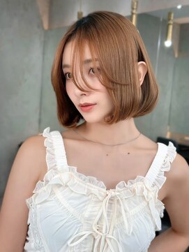 シー バイ ロンド 新宿(Sea by Lond) ココアベージュ×レイヤー[小顔/黒髪/オリーブグレー]