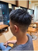 横須賀メンズカットスパイキーショートツーブロックフェード眉毛